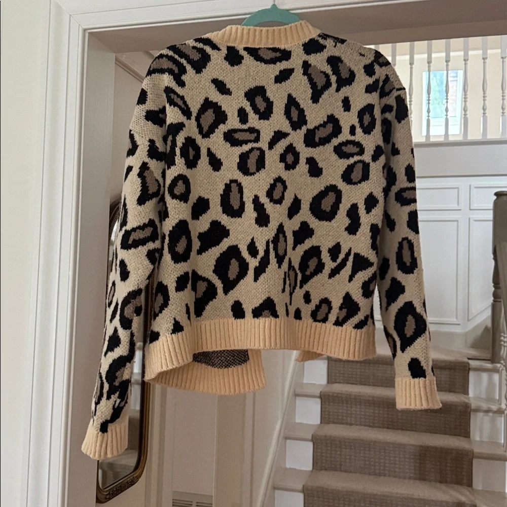 So Me Leopard Print Tie Front Cardigan - Picture 4 of 5